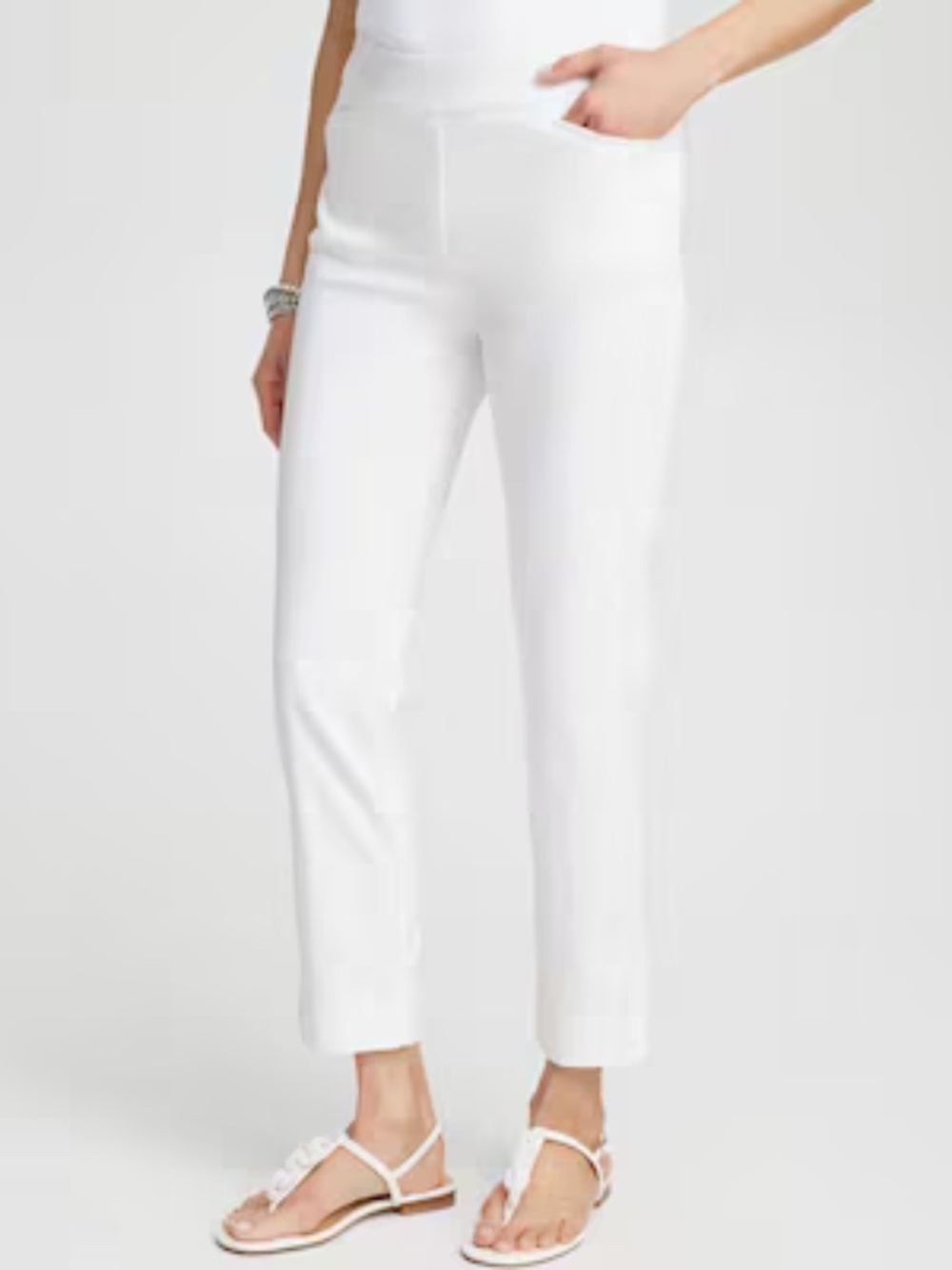 Chico's Brigette Slim Pull-On Crop Pants Sz 0.5 LIKE NEW